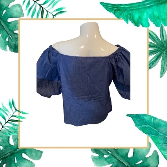 Denim Off Shoulder Tunic - Picture 4 of 10